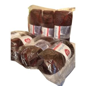 Red Heart Gemstone Yarn Ruby Red 7 Skeins Bulky 5 Acrylic 312yds Each E871-2138